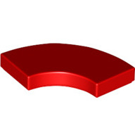Lego destička hladká čtvrtina kruhu 2x2, červená (6310198)